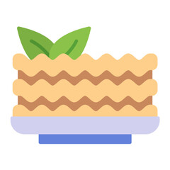 Lasagna Flat Multicolor Icon