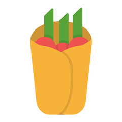 Burrito Flat Multicolor Icon