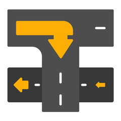 Road Ramps Flat Multicolor Icon