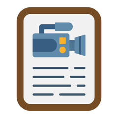 Fototapeta premium Movie Poster Flat Multicolor Icon