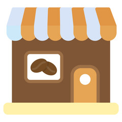 Coffee Shop Flat Multicolor Icon