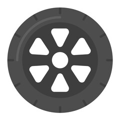 Fototapeta premium Wheel Flat Multicolor Icon
