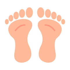 Footprint Flat Multicolor Icon