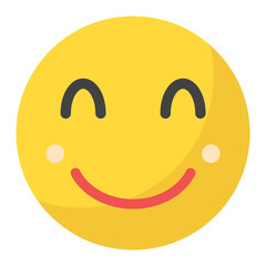 Smiling Face Flat Multicolor Icon