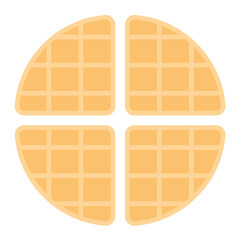 Waffle Flat Multicolor Icon