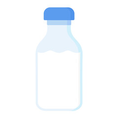 Milk Bottle Flat Multicolor Icon