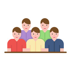 Spectator Flat Multicolor Icon