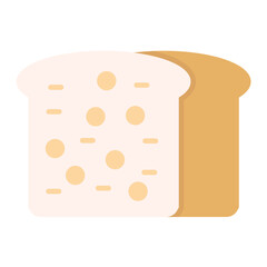 Bread Flat Multicolor Icon