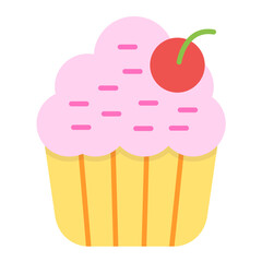 Muffin Flat Multicolor Icon