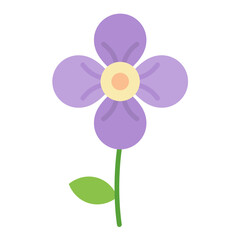 Violet Flat Multicolor Icon