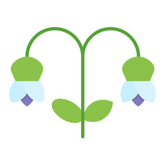 Snowdrop Flat Multicolor Icon