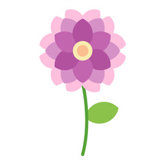 Dahlia Flat Multicolor Icon