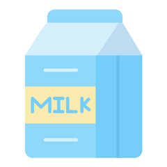 Milk Box Flat Multicolor Icon