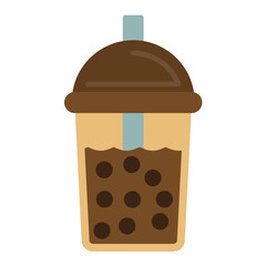 Bubble Tea Flat Multicolor Icon