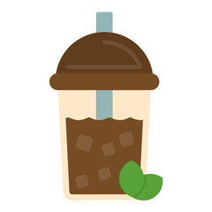Ice Tea Flat Multicolor Icon