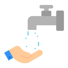 Fototapeta premium Wudu Flat Multicolor Icon