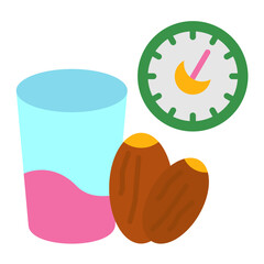 Iftar Flat Multicolor Icon