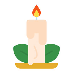 Candle Flat Multicolor Icon