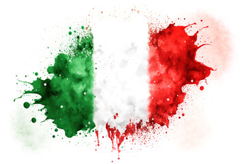 Watercolor Paint Powder Splat Red White Green Explosive blob drip splodge spot Mark With an Explosion of Color, Movement and Artistic Flair Illustration Fun, Expressive