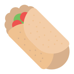 Burrito Flat Multicolor Icon