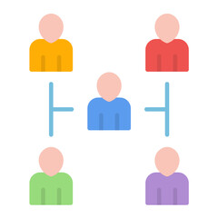 Collaboration Flat Multicolor Icon