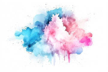 An Illustration of a Fun, Expressive Watercolor Paint Mark With an Explosion of Color, Movement and Artistic Flair