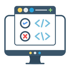 Code Correction Flat Multicolor Icon