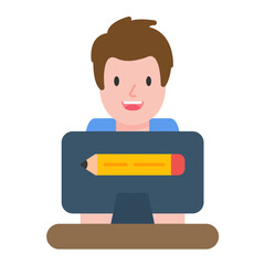 Graphic Designer Flat Multicolor Icon