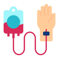 Blood Transfusion Flat Multicolor Icon