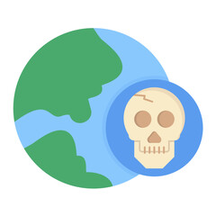 Earth Danger Flat Multicolor Icon