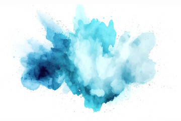 Watercolor Paint Powder Splat Blue White Explosive blob drip splodge spot Mark With an Explosion of Color, Movement and Artistic Flair Illustration Fun, Expressive