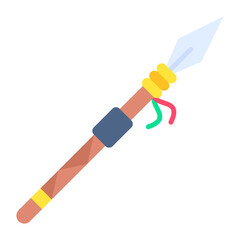 Spear Flat Multicolor Icon