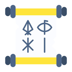 Runes Flat Multicolor Icon
