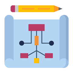 Project Planning Flat Multicolor Icon