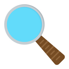 Magnifying Glass Flat Multicolor Icon