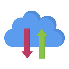 Cloud Switch Flat Multicolor Icon