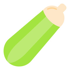 Zucchini Flat Multicolor Icon