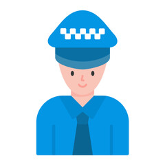 Captain Flat Multicolor Icon