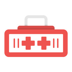 Obraz premium First Aid Kit Flat Multicolor Icon