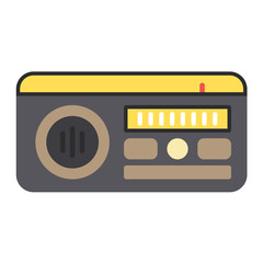 Fototapeta premium Radio Flat Multicolor Icon