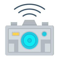 Smart Camera Flat Multicolor Icon