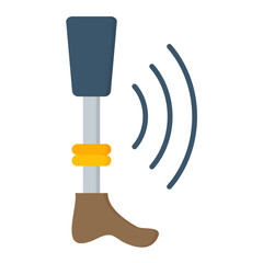 Smart Prosthesis Flat Multicolor Icon