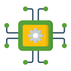Embedded Devices Flat Multicolor Icon