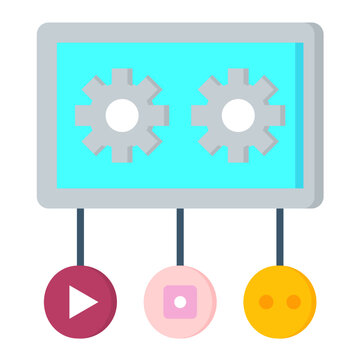Social Hub Flat Multicolor Icon