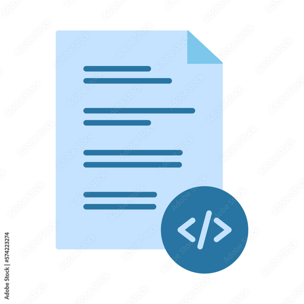 Poster html file flat multicolor icon