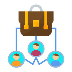 Business Relationship Flat Multicolor Icon