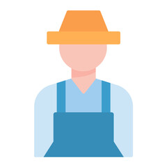 Farmer Flat Multicolor Icon