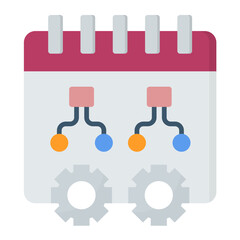 Planning Flat Multicolor Icon