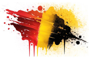 Watercolor Paint Powder Splat Yellow Red Black Explosive blob drip splodge spot Mark With an Explosion of Color, Movement and Artistic Flair Illustration Fun, Expressive