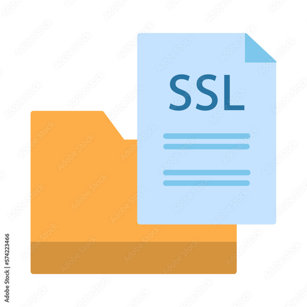 Poster ssl file flat multicolor icon